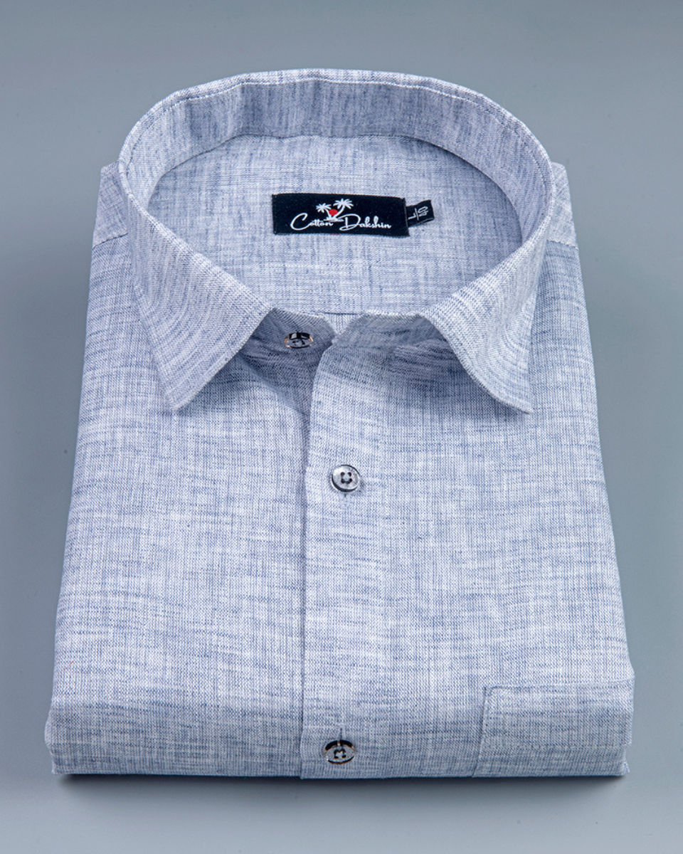 Linen Light Grey Colour Shirts for Men