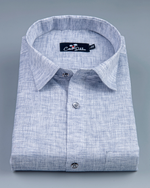 Linen Light Grey Colour Shirts for Men