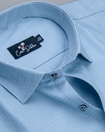Sky Blue Colour Dobby Cotton Shirts for Men