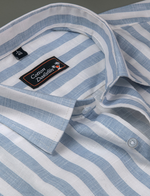 Linen Boss Patta Blue Colour Shirts