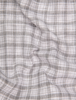 Linen White with Gray Multi Checks Shirts for Men