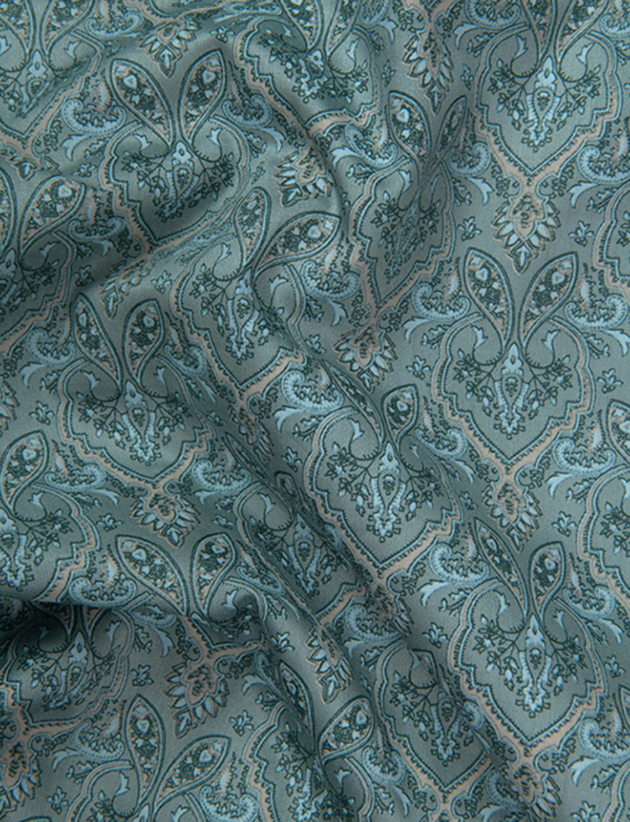 Cotton Printed Rama Green Colour Shirts for Men