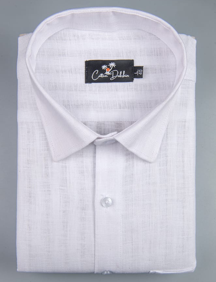Linen Lining White Colour Shirts for Men
