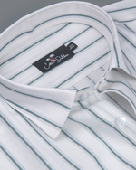 Linen White with Bottle Green Lining Shirts for Men
