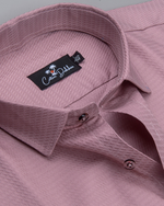 Peach Colour Dobby Cotton Shirts for Men