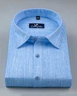 Linen Light Blue Colour Shirt for Men