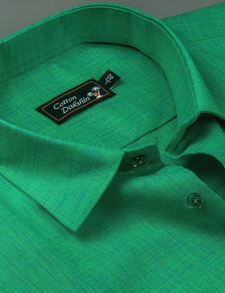 Linen Green Colour Shirts for Men