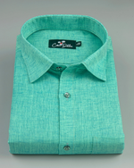 Linen Rama Green Colour shirts for Men