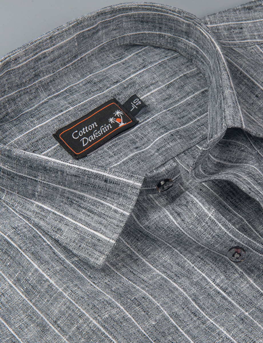 Euro Linen Dark Gray Colour with Lining Shirts for Men