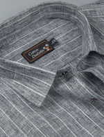 Euro Linen Dark Gray Colour with Lining Shirts for Men