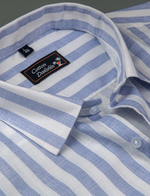 Linen Boss Patta Sky Blue Colour Shirts