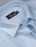 Euro Linen Sky Blue with Lining Shirts for Men