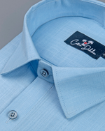 Cotton Sky Blue Colour Shirts for Men