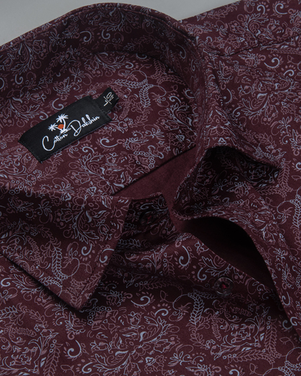 Cotton Marrun Rajwada Print Shirts for Men