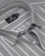 Linen Gray with White Lining Shirts for Men