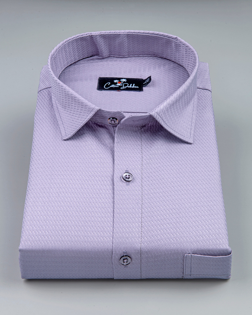Lavender Colour Dobby Cotton Shirts for Men