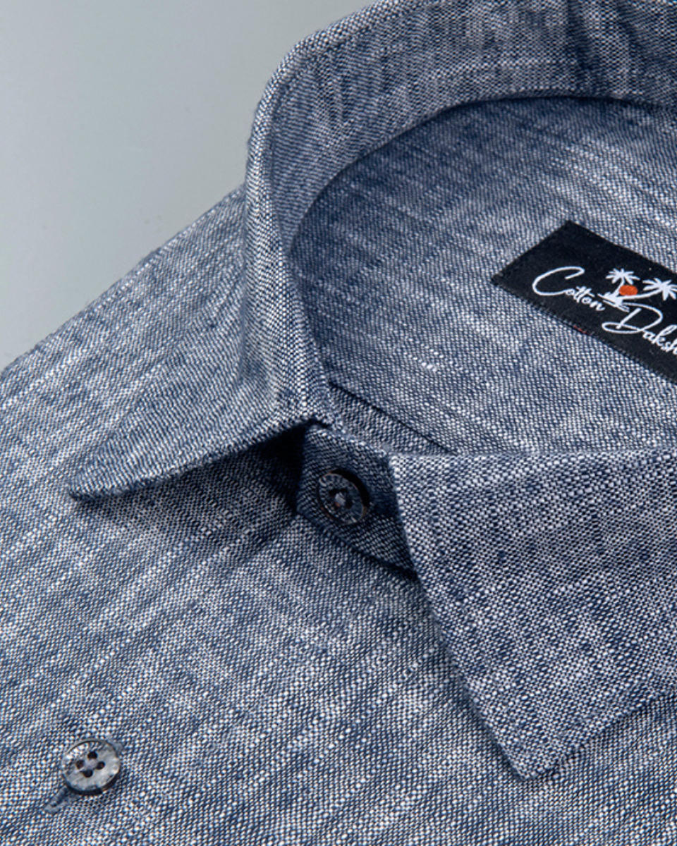 Linen Nevy Blue Colour Shirt for Men