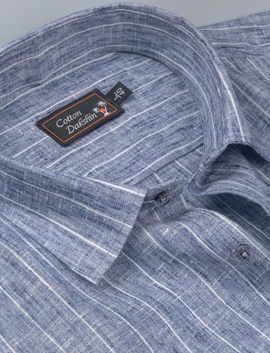 Euro Linen Blue Colour with Lining Shirts for Men