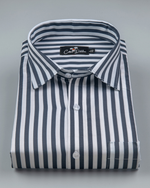 Cotton White with Navy Blue Linning Shirts for Men