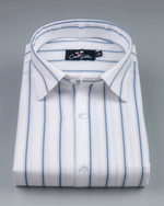 Linen White with Blue Lining Shirts for Men
