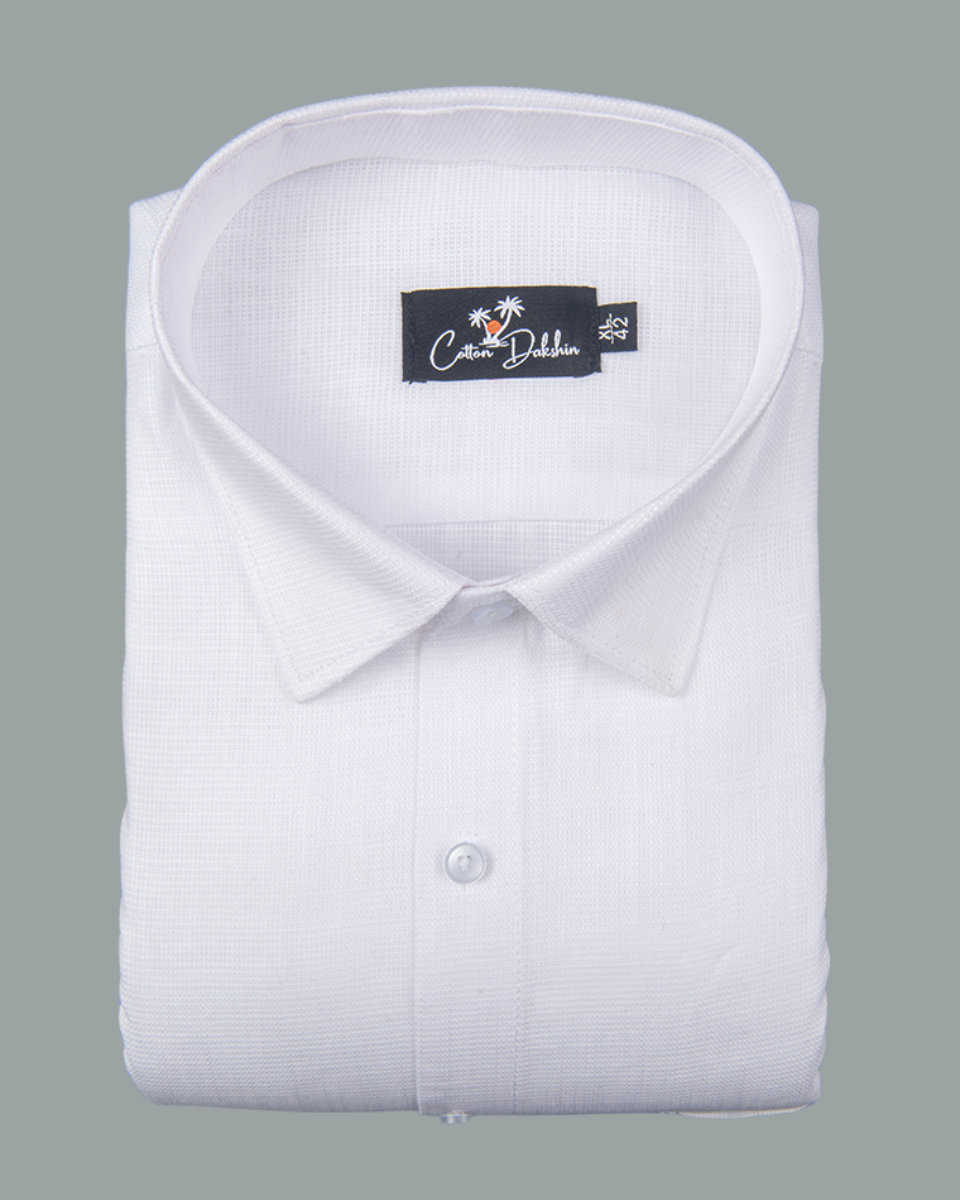 Belgium Linen White Shirts for Men