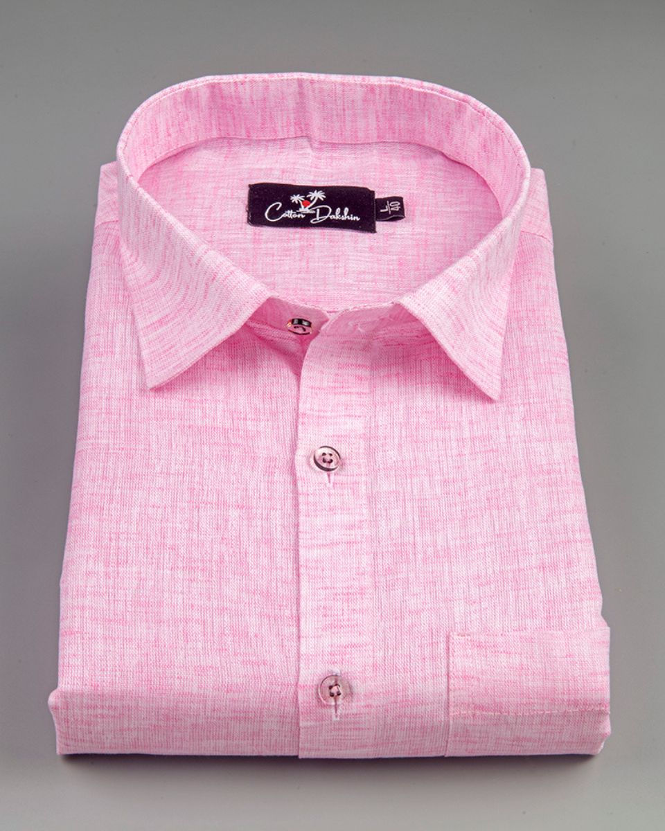 Linen Pink Colour Shirts for Men
