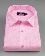 Linen Pink Colour Shirts for Men