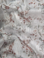 Cotton Printed White with Marrun Leaf Print Shirts for Men