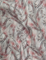 Cotton Printed White with Red Gray Mix Zickzack Print Shirts for Men