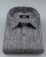 Linen Dark Grey Colour Shirt for Men