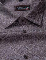 Cotton Printed Wine Colour Shirts for Men
