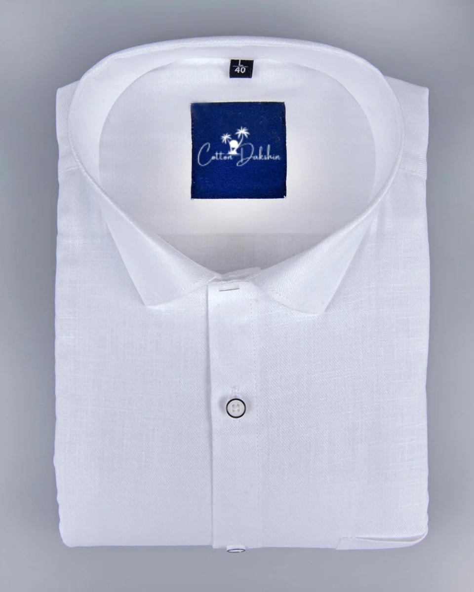 Linen White Premium Shirts for Men