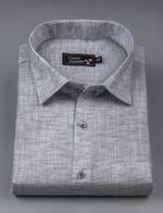 Linen Light Gray Colour Shirts for Men