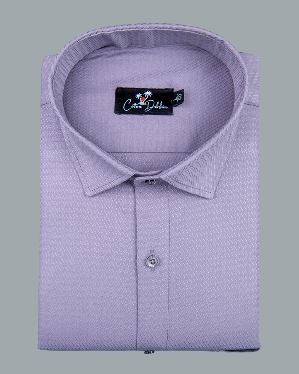 Lavender Colour Dobby Cotton Shirts for Men