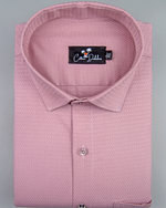 Peach Colour Dobby Cotton Shirts for Men