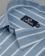 Linen Blue with White Lining Shirts for Men
