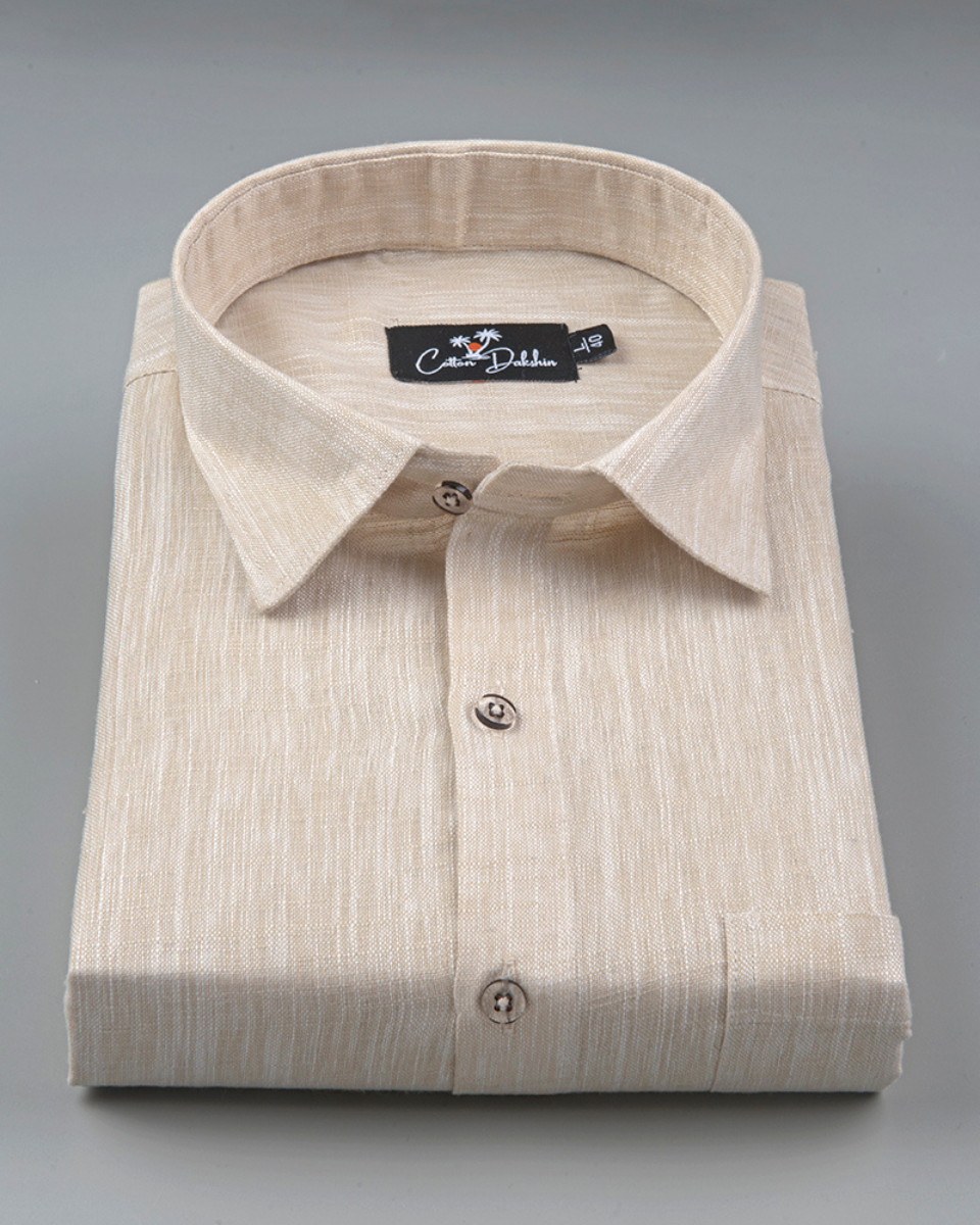 Linen Light Fone Colour Shirt for Men
