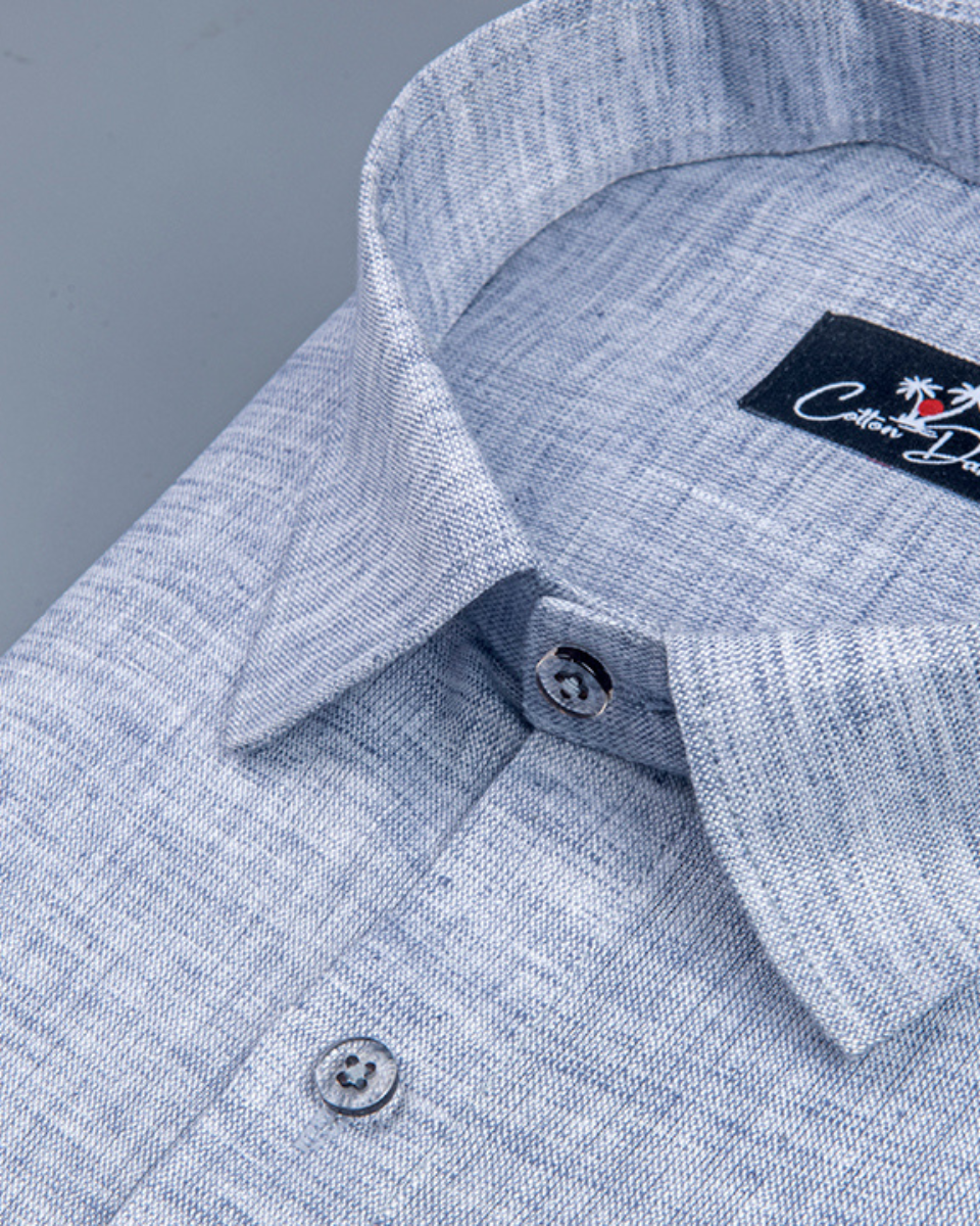 Linen Light Grey Colour Shirts for Men