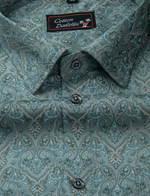 Cotton Printed Rama Green Colour Shirts for Men