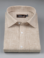 Linen Fone Colour Checks Shirts for Men