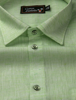 Linen Pista Green Colour Shirts for Men