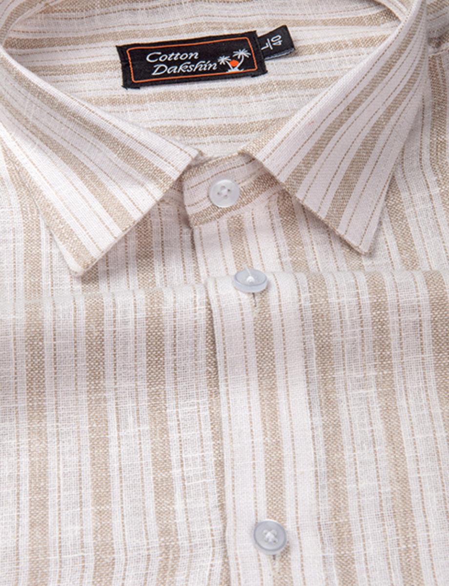 Linen White with Fone Lining Shirts for Men