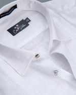 Blended Linen White Shirts For Men