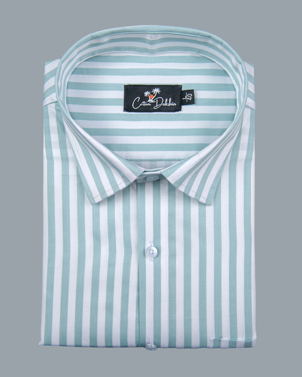 Cotton White with Light Rama Linning Shirts for Men