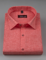 Linen peach colour shirts for men