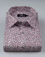 Turkey Linen Pink Black Flower Print Shirts for Men