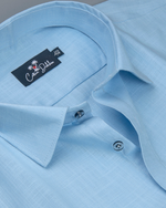 Cotton Sky Blue Colour Shirts for Men