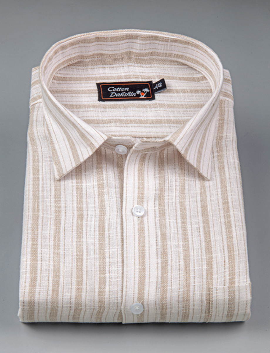 Linen White with Fone Lining Shirts for Men