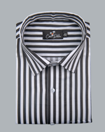 Cotton White with Black Linning Shirts for Men