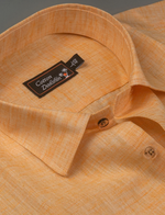 Linen Light Orange Colour Shirts for Men